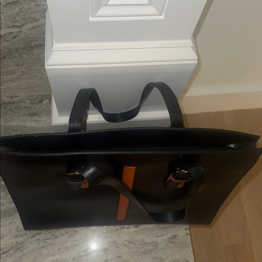 Sophisticated Black and Orange Bag